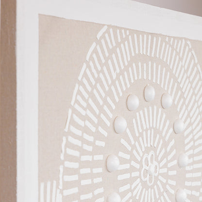 ΠΙΝΑΚΑΣ ΚΑΜΒΑΣ ΚΥΚΛΟΙ ΜΠΕΖ - ΛΕΥΚΟΣ 80x3x80