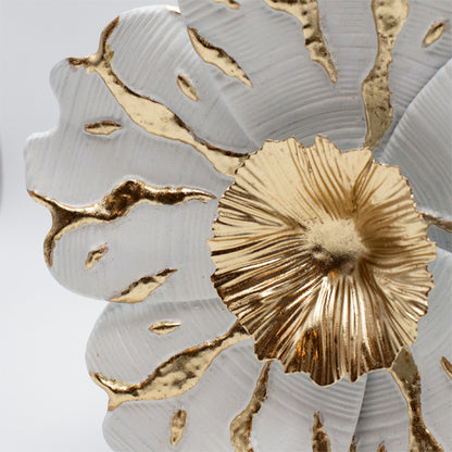 ΔΙΑΚΟΣΜΗΤΙΚΟ ΤΟΙΧΟΥ ΛΟΥΛΟΥΔΙ ΜΕΤΑΛΛΙΚΟ ΛΕΥΚΟ - ΧΡΥΣΟ 28x5x29