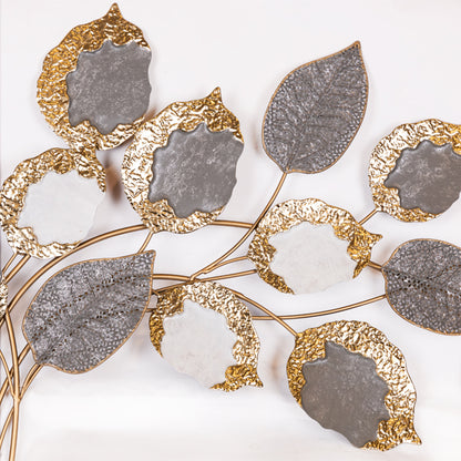 ΔΙΑΚΟΣΜΗΤΙΚΟ ΤΟΙΧΟΥ ΦΥΛΛΑ ΜΕΤΑΛΛΙΚΟ ΓΚΡΙ - ΛΕΥΚΟ - ΧΡΥΣΟ 118x5.5x60