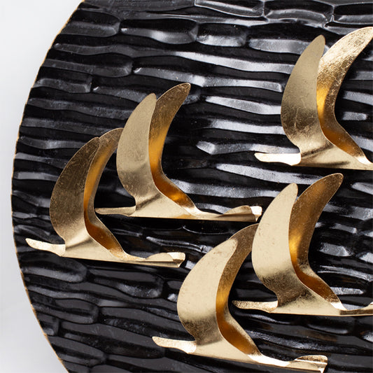 ΔΙΑΚΟΣΜΗΤΙΚΟ ΤΟΙΧΟΥ ΠΟΥΛΙΑ ΜΕΤΑΛΛΙΚΟ ΧΡΥΣΟ - ΜΑΥΡΟ 69x11x59