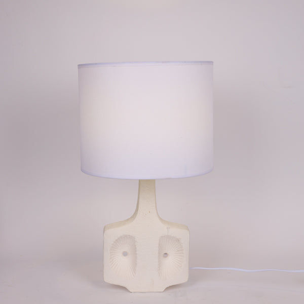 ΕΠΙΤΡΑΠΕΖΙΟ ΦΩΤΙΣΤΙΚΟ ΜΕ ΥΦΑΣΜΑΤΙΝΟ ΚΑΠΕΛΟ ΚΕΡΑΜΙΚΟ ΛΕΥΚΟ 30x53εκ