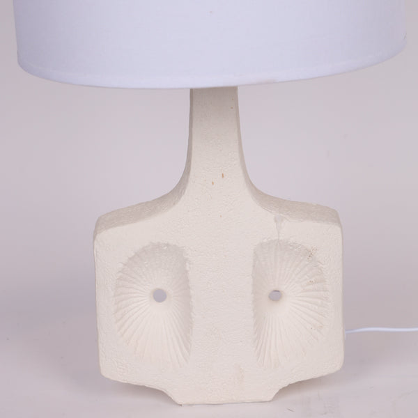 ΕΠΙΤΡΑΠΕΖΙΟ ΦΩΤΙΣΤΙΚΟ ΜΕ ΥΦΑΣΜΑΤΙΝΟ ΚΑΠΕΛΟ ΚΕΡΑΜΙΚΟ ΛΕΥΚΟ 30x53εκ