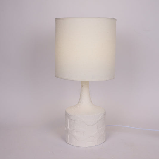 ΕΠΙΤΡΑΠΕΖΙΟ ΦΩΤΙΣΤΙΚΟ ΜΕ ΥΦΑΣΜΑΤΙΝΟ ΚΑΠΕΛΟ ΚΕΡΑΜΙΚΟ ΛΕΥΚΟ 26x54εκ