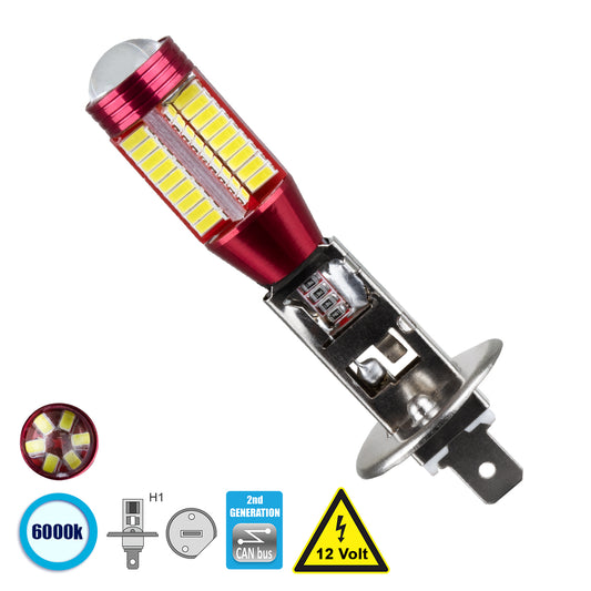 81422 Λάμπα Αυτοκίνητου H1 2nd Generation Can-Bus Series LED 78 SMD 3014 9W 1350lm 360° DC 12V IP20 Ψυχρό Λευκό 6000K