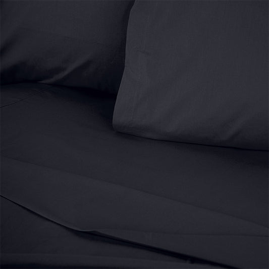 Σεντόνι Tonne Cotton Box Μονό 180x240εκ Χρώμα Μαύρο