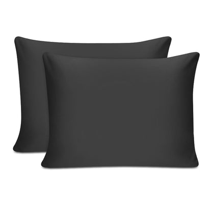 Μαξιλαροθήκες Ύπνου Tonne Cotton Box Σετ 2 Τμχ Χρώμα Μαύρο 50x80εκ
