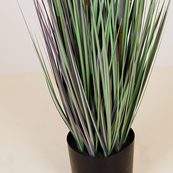 ΦΥΤΟ ΓΡΑΣΙΔΙ ΜΕ ΡΟΖ ΑΝΘΟΣ ΣΕ ΓΛΑΣΤΡΑ ΠΛΑΣΤΙΚΟ 122εκ