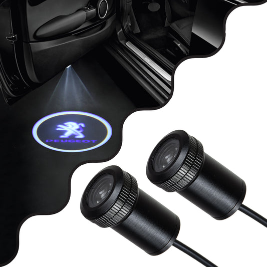 GHOSTLOGO 81618 Projector Προβολής Μάρκας Αυτοκινήτου "PEUGEOT" LED 2.5W/5W 100lm/200lm 45° DC 12V Αδιάβροχο IP65 Ψυχρό Λευκό 6000K - CREE XHP35 Chip - Μ2.2 x Π3.4 x Υ2.2 / Q1.9