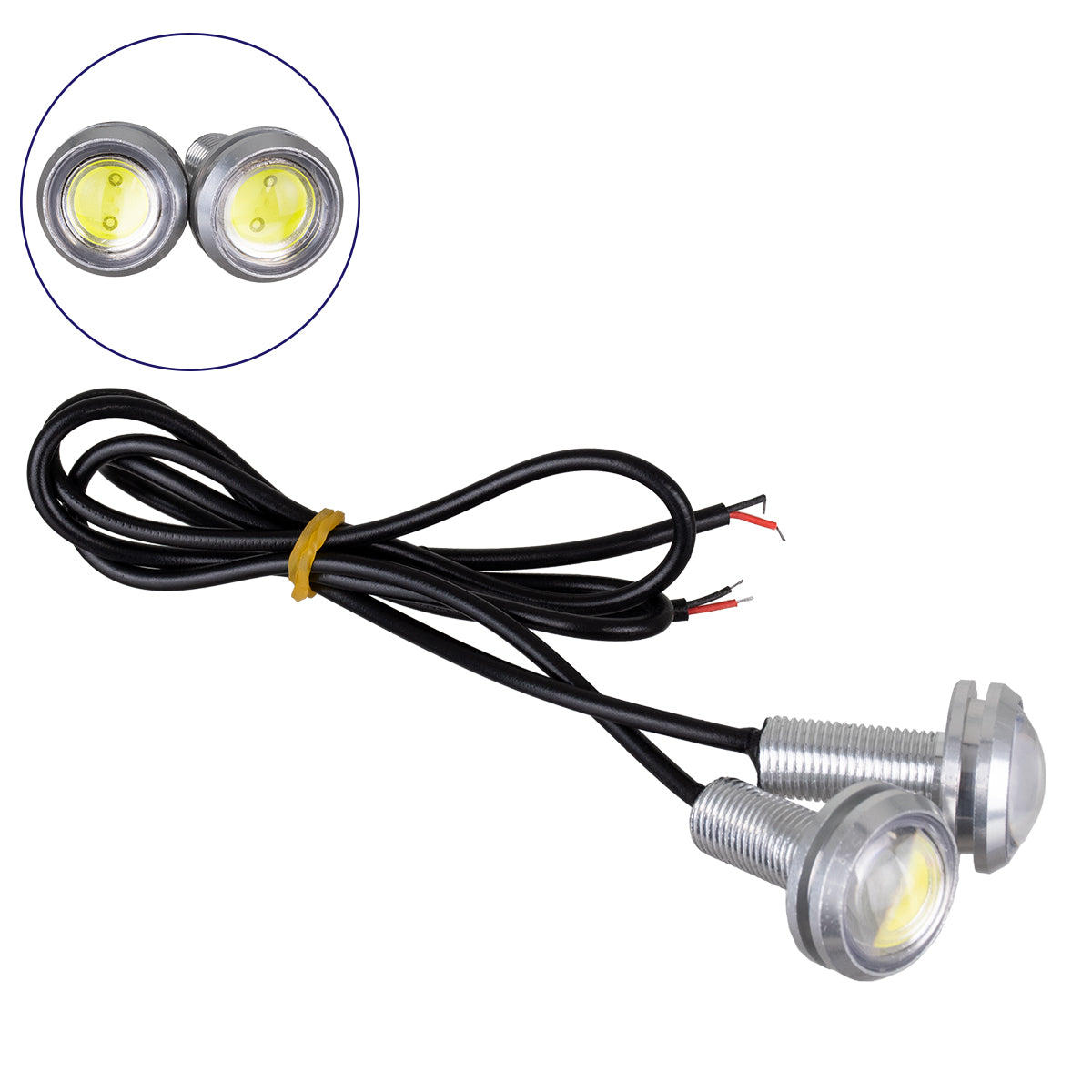 PLATELIGHT 81633 Φως Πινακίδας & DRL LED 3W/6W 270lm/540lm 120° DC 12V Αδιάβροχο IP65 Ψυχρό Λευκό 6000K - Μαύρο - Μ2.2 x Π3.3 x Υ2.2 / Q0.5