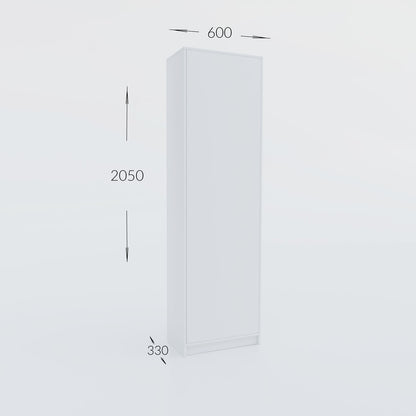 Ντουλάπα Sara Γκρι 60x33x205