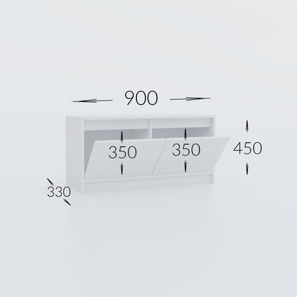 Παπουτσοθήκη Sara Λευκή 90x33x45