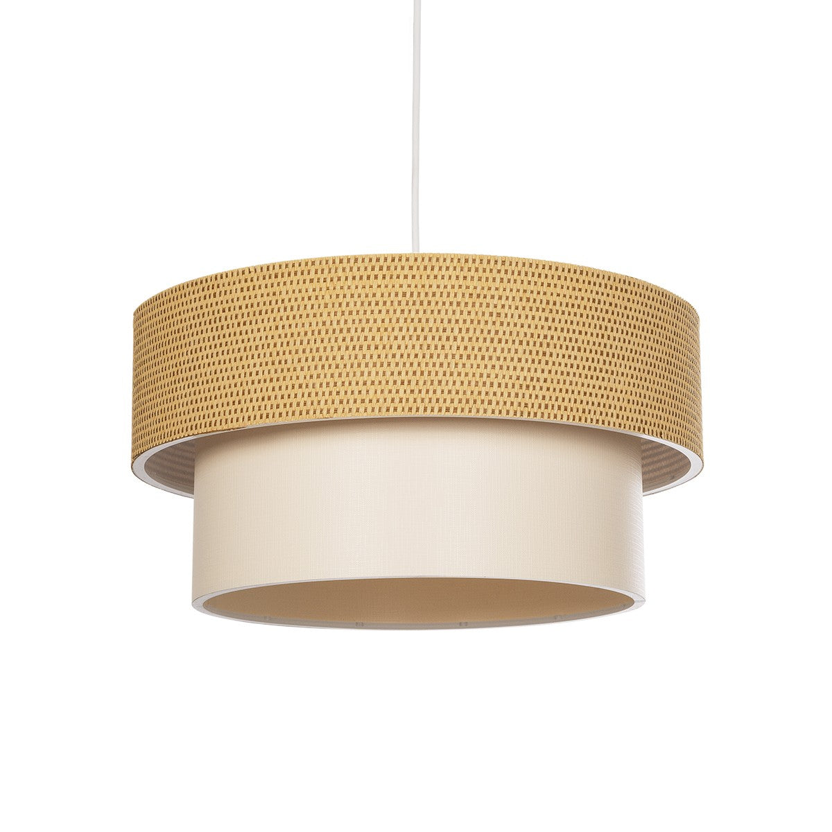 LIVA 203-0174 Μοντέρνο Κρεμαστό Φωτιστικό Οροφής με Ντουί 1 x E27 AC 220-240V IP20 - Μπεζ - Μ38 x Π38 x Υ30