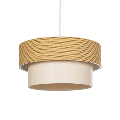 LIVA 203-0174 Μοντέρνο Κρεμαστό Φωτιστικό Οροφής με Ντουί 1 x E27 AC 220-240V IP20 - Μπεζ - Μ38 x Π38 x Υ30