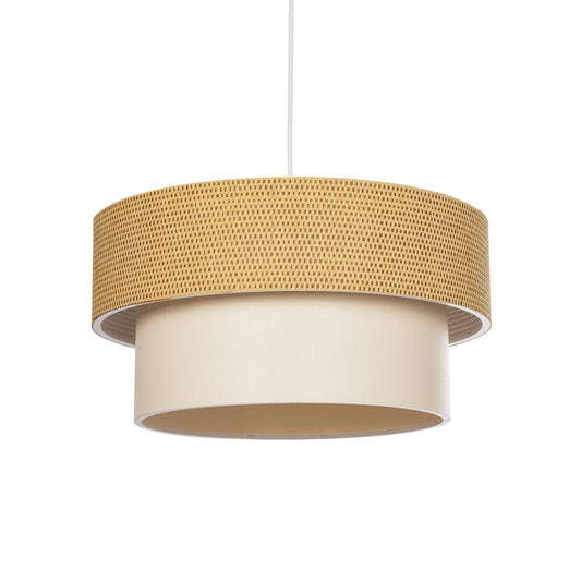 LIVA 203-0174 Μοντέρνο Κρεμαστό Φωτιστικό Οροφής με Ντουί 1 x E27 AC 220-240V IP20 - Μπεζ - Μ38 x Π38 x Υ30