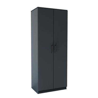 Ντουλάπα Δίφυλλη Simple Γραφίτης 80x52x205