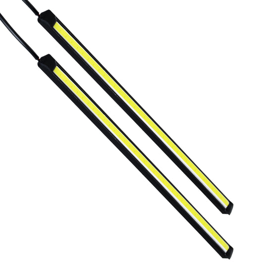 81721 Σετ 2 Μπάρες Αλουμινίου DRL LED CREE COB 6W 600lm 120° DC 12V Αδιάβροχες IP65 Ψυχρό Λευκό 6000K