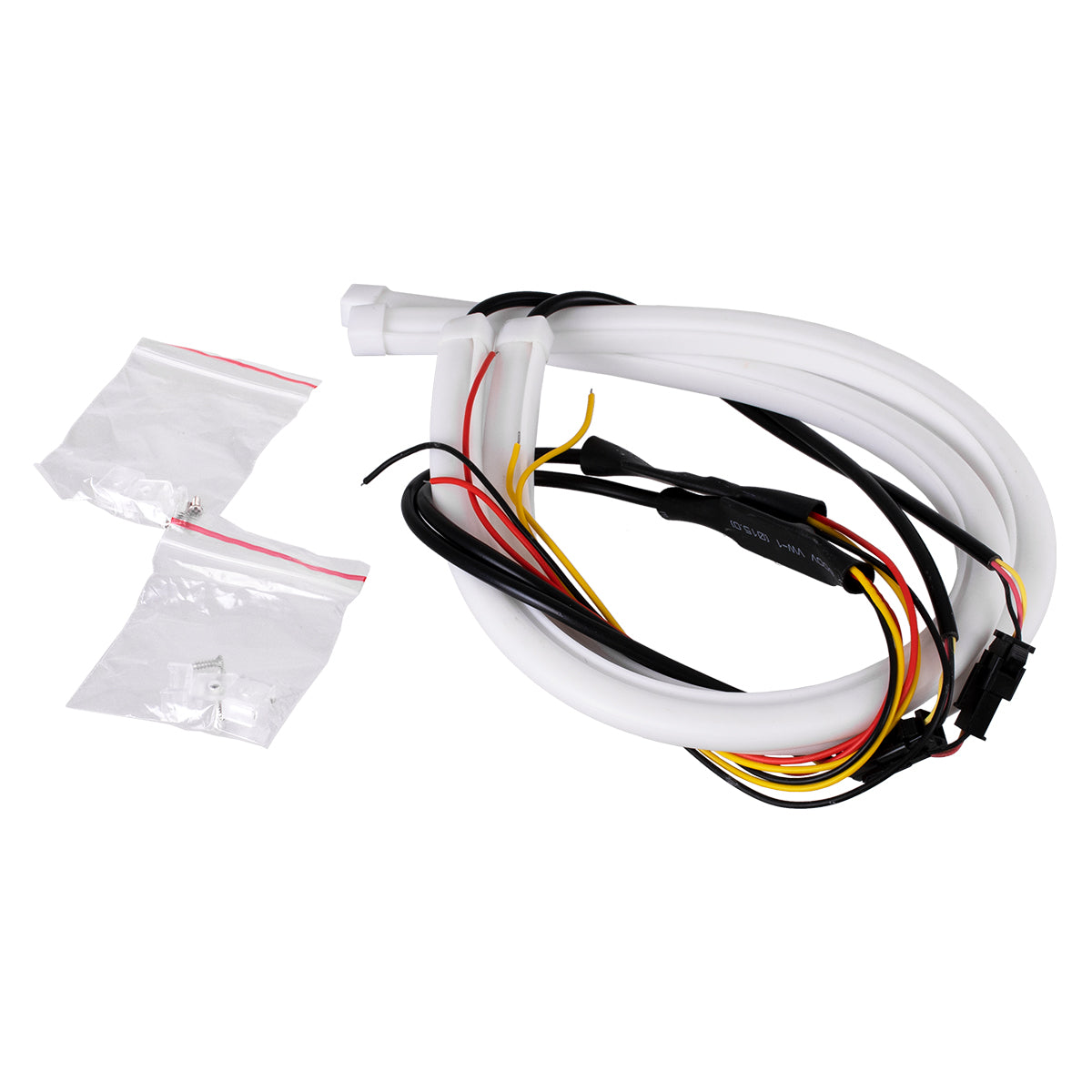 81724 Σετ 2 ΕΛΑΣΤΙΚΑ - FLEXIBLE DRL + FLASH TURN LIGHT LED CREE COB 45cm 12W 1800lm 360° DC 12V Αδιάβροχα IP65 Πορτοκαλί - Ψυχρό Λευκό 6000K