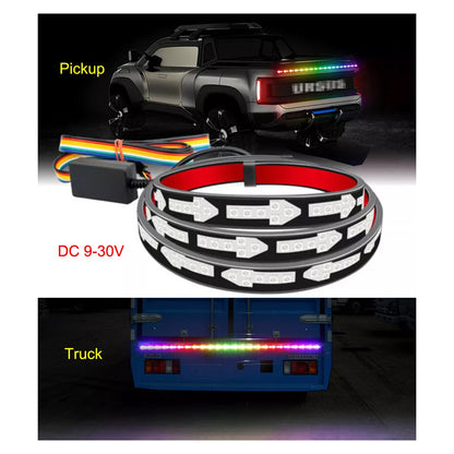 81732 Car Backlit LED Strip Εύκαμπτη Ταινία 100cm Σήμανσης DRL Αυτοκινήτου 5 Προγραμμάτα Φωτισμού LED SMD 5050 7.6W DC 9-30V Αδιάβροχη IP65 RGB