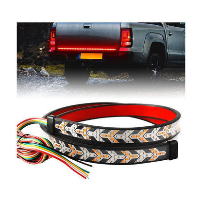 81734 Car Backlit LED Strip Εύκαμπτη Ταινία 100cm Σήμανσης DRL Αυτοκινήτου 3 Προγραμμάτα Φωτισμού LED SMD 5050 12W DC 9-30V Αδιάβροχη IP65 Πορτοκαλί - Κόκκινο