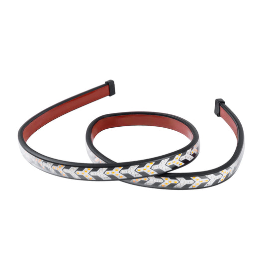 81734 Car Backlit LED Strip Εύκαμπτη Ταινία 100cm Σήμανσης DRL Αυτοκινήτου 3 Προγραμμάτα Φωτισμού LED SMD 5050 12W DC 9-30V Αδιάβροχη IP65 Πορτοκαλί - Κόκκινο