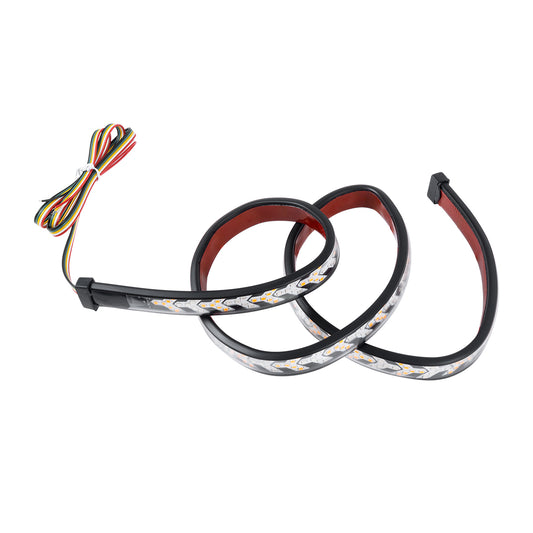 81735 Car Backlit LED Strip Εύκαμπτη Ταινία 150cm Σήμανσης DRL Αυτοκινήτου 3 Προγραμμάτα Φωτισμού LED SMD 5050 12W DC 9-30V Αδιάβροχη IP65 Πορτοκαλί - Κόκκινο