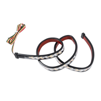 81735 Car Backlit LED Strip Εύκαμπτη Ταινία 150cm Σήμανσης DRL Αυτοκινήτου 3 Προγραμμάτα Φωτισμού LED SMD 5050 12W DC 9-30V Αδιάβροχη IP65 Πορτοκαλί - Κόκκινο