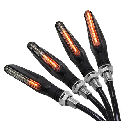 TURNLIGHT 81754 Φλας Μοτοσυκλέτας LED 2.5W/5W 150lm/300lm 120° DC 12V Αδιάβροχο IP65 Πορτοκαλί - Μ14 x Π2.3 x Υ1.9 - Πακέτο 2 Τεμαχίων