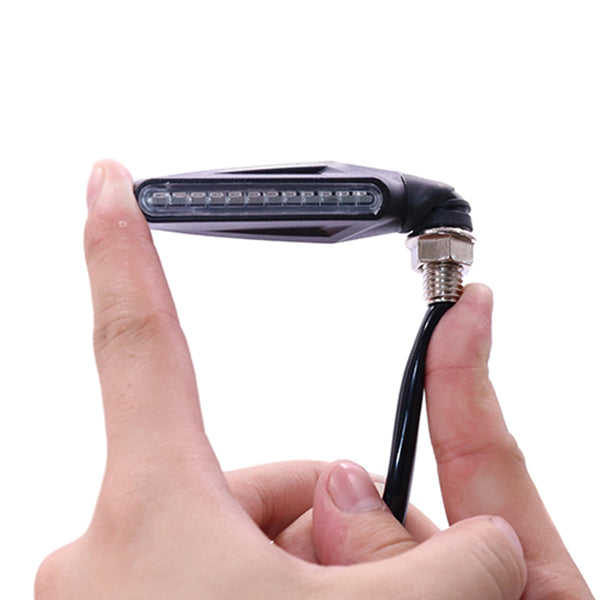 TURNLIGHT 81754 Φλας Μοτοσυκλέτας LED 2.5W/5W 150lm/300lm 120° DC 12V Αδιάβροχο IP65 Πορτοκαλί - Μ14 x Π2.3 x Υ1.9 - Πακέτο 2 Τεμαχίων