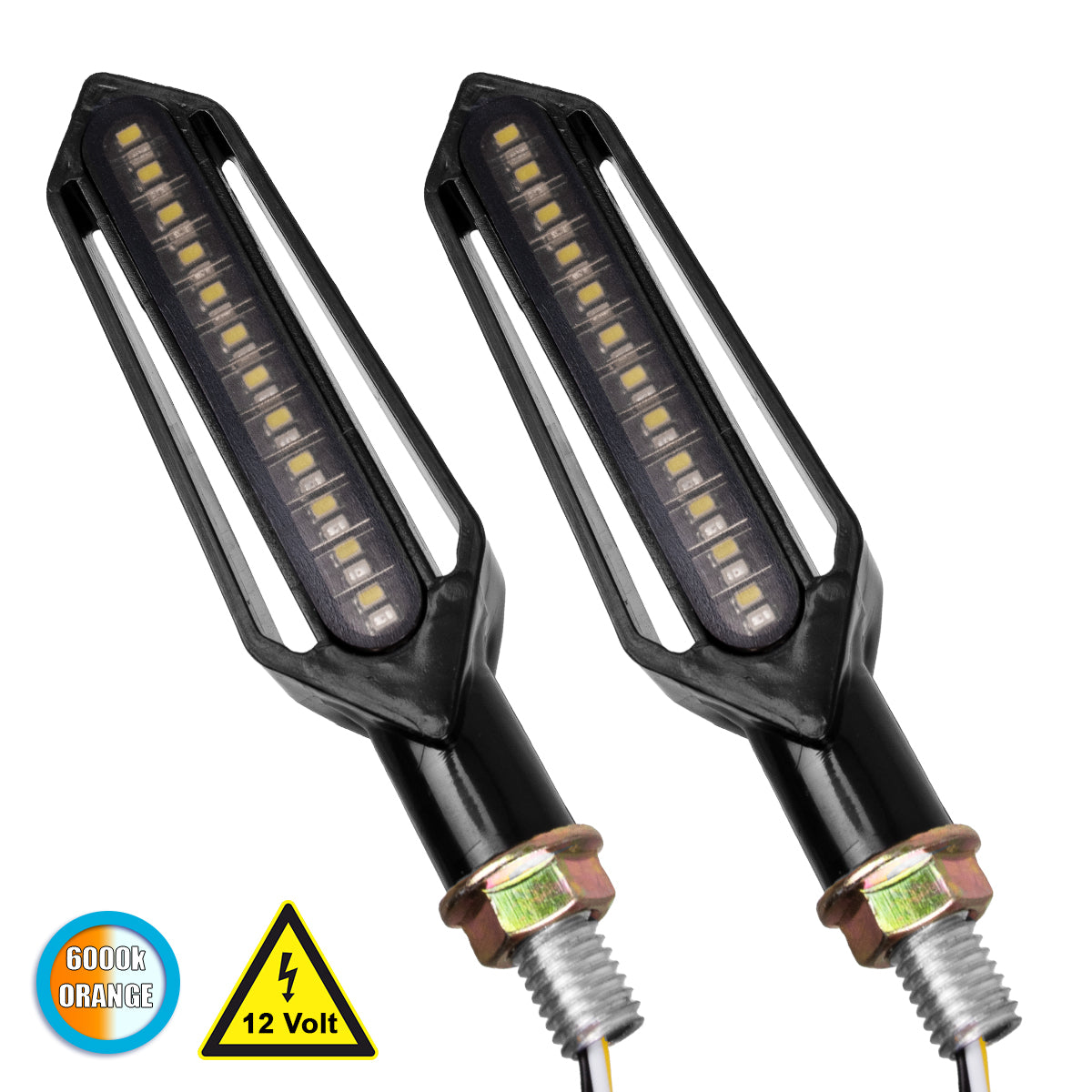 TURNLIGHT 81757 Φλας Μοτοσυκλέτας LED 2.5W/5W 150lm/300lm 120° DC 12V Αδιάβροχο IP65 Πορτοκαλί - Μ12.2 x Π2.8 x Υ2.5