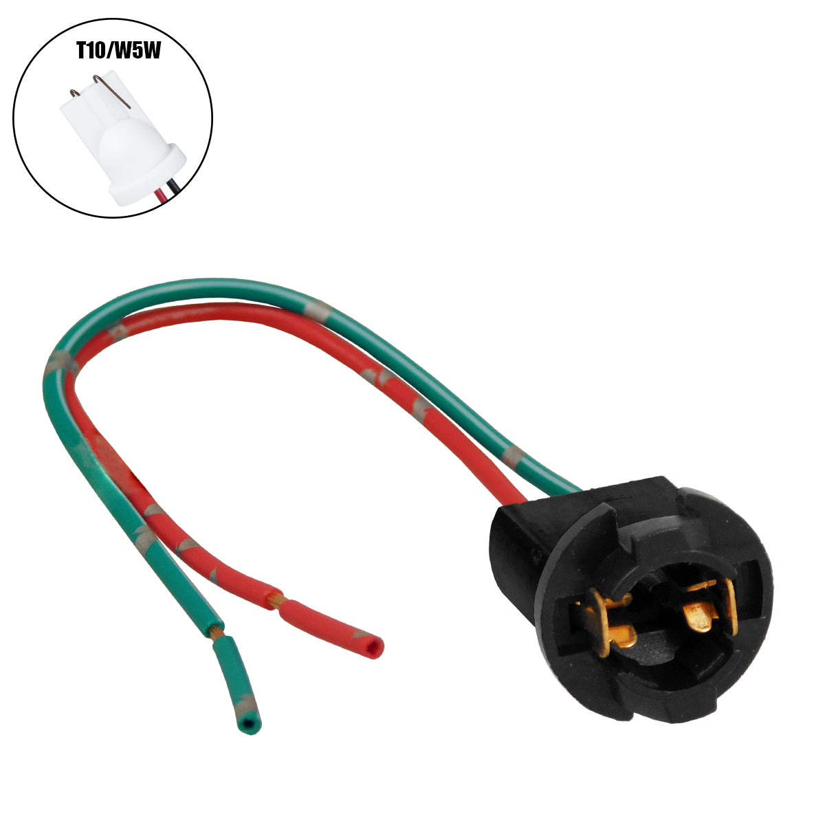 81782 Βάση - Ντουί για Λαμπτήρα Αυτοκινήτου Μοτοσυκλέτας Φορτηγού T10 με Καλώδιο Τροφοδοσίας 12cm