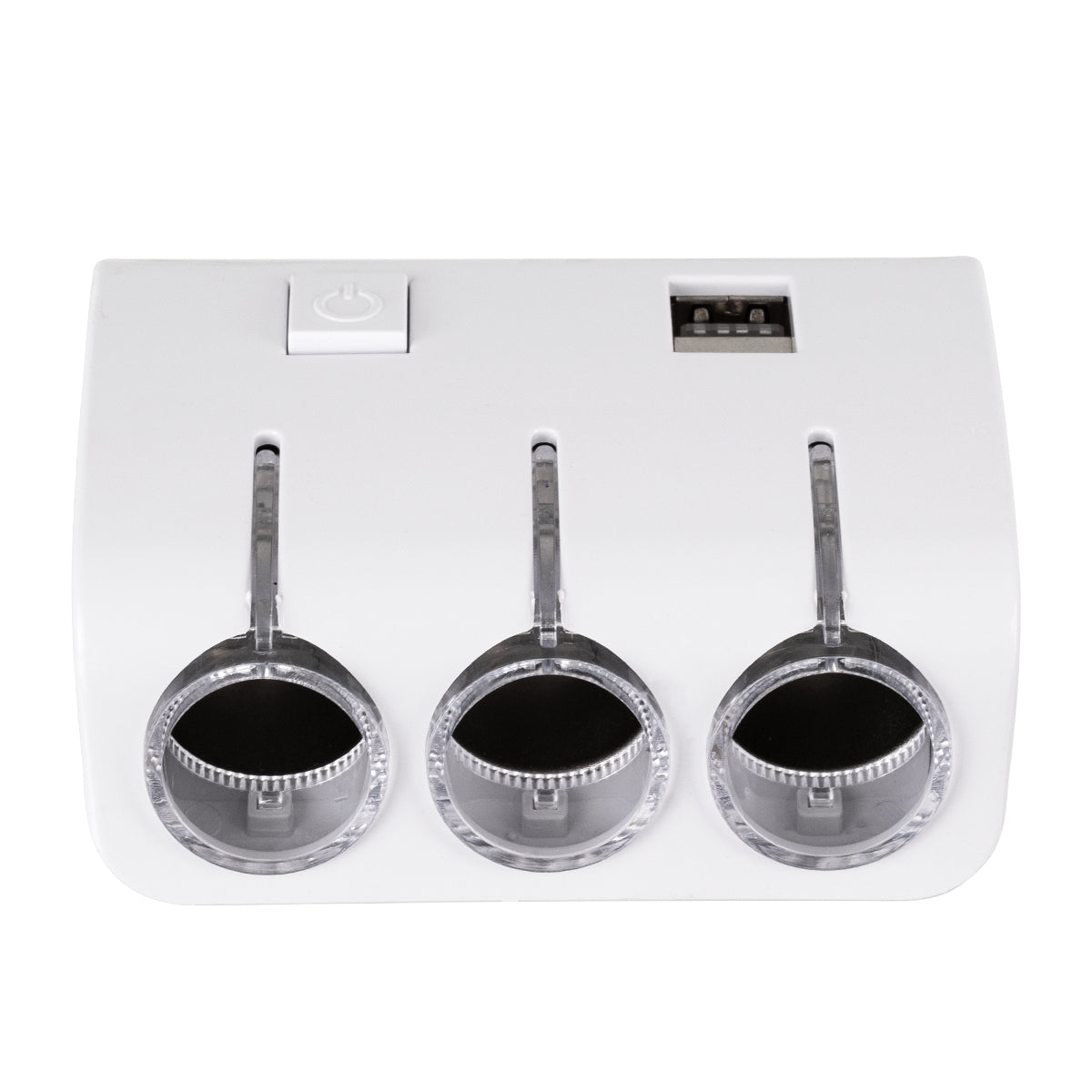 81807 Πολύπριζο - Φορτιστής Αυτοκινήτου 2 x USB 3.1A & 3 x Θύρες Αναπτήρα Αυτοκινήτου DC 12-24V Max 60W Μαύρο Λευκό