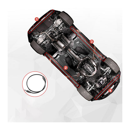 UNDERBODY 81841 Κιτ Διακοσμητικού Φωτισμού Αυτοκινήτου με IR Ασύρματο Χειριστήριο LED 72W 4320lm 120° DC 12V Αδιάβροχο IP65 Πολύχρωμο RGB - 2 Τεμάχια x Μ90 x Π1.3 x Υ1.3cm & 2 Τεμάχια x Μ120 x Π1.3 x Υ1.3 - Πακέτο 4 Τεμαχίων