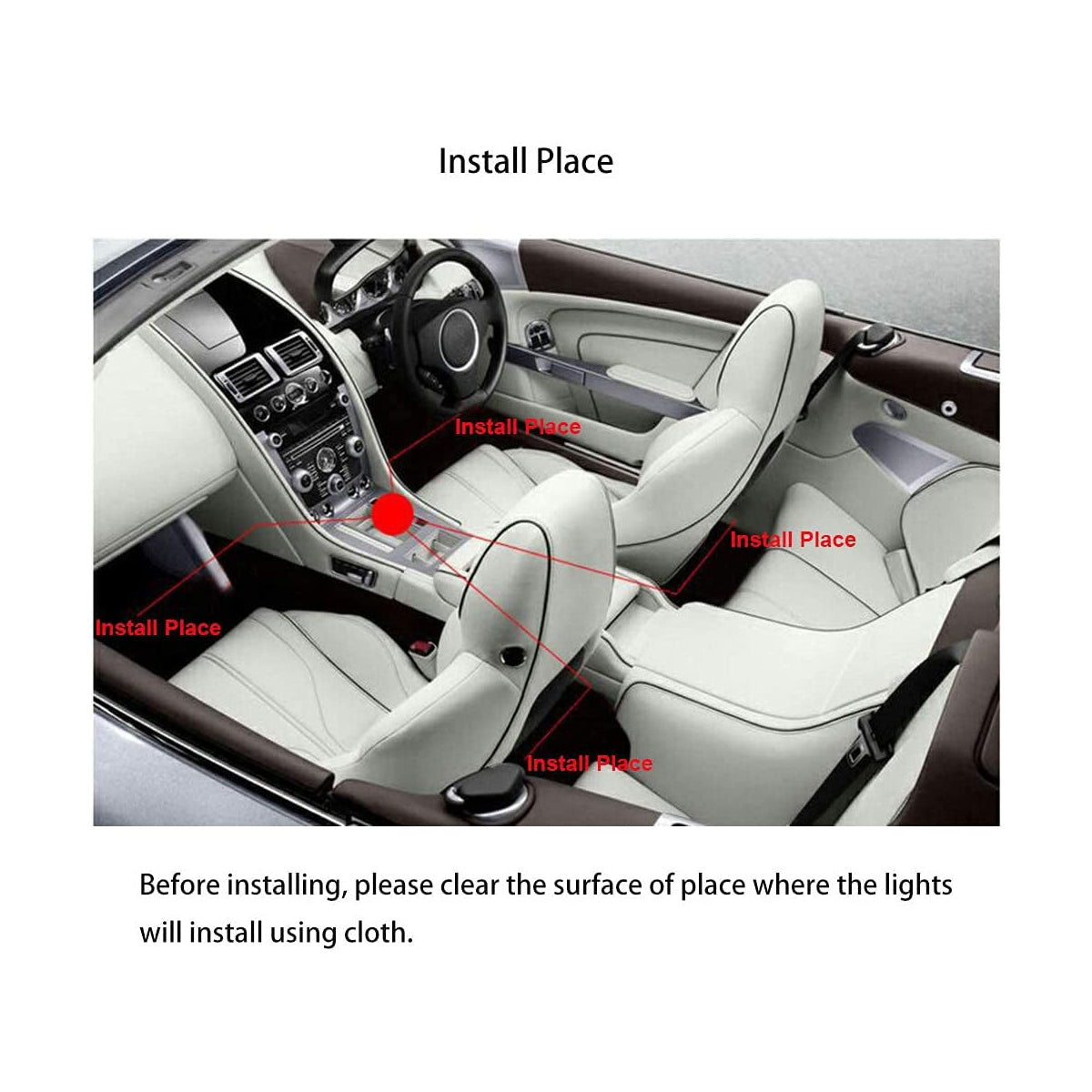 81842 Car Underglow LED Tube Kit - Κρυφός Φωτισμός Αυτοκινήτου DC 12V 20W με Χειριστήριο Αδιάβροχο IP68 Πολύχρωμο RGB