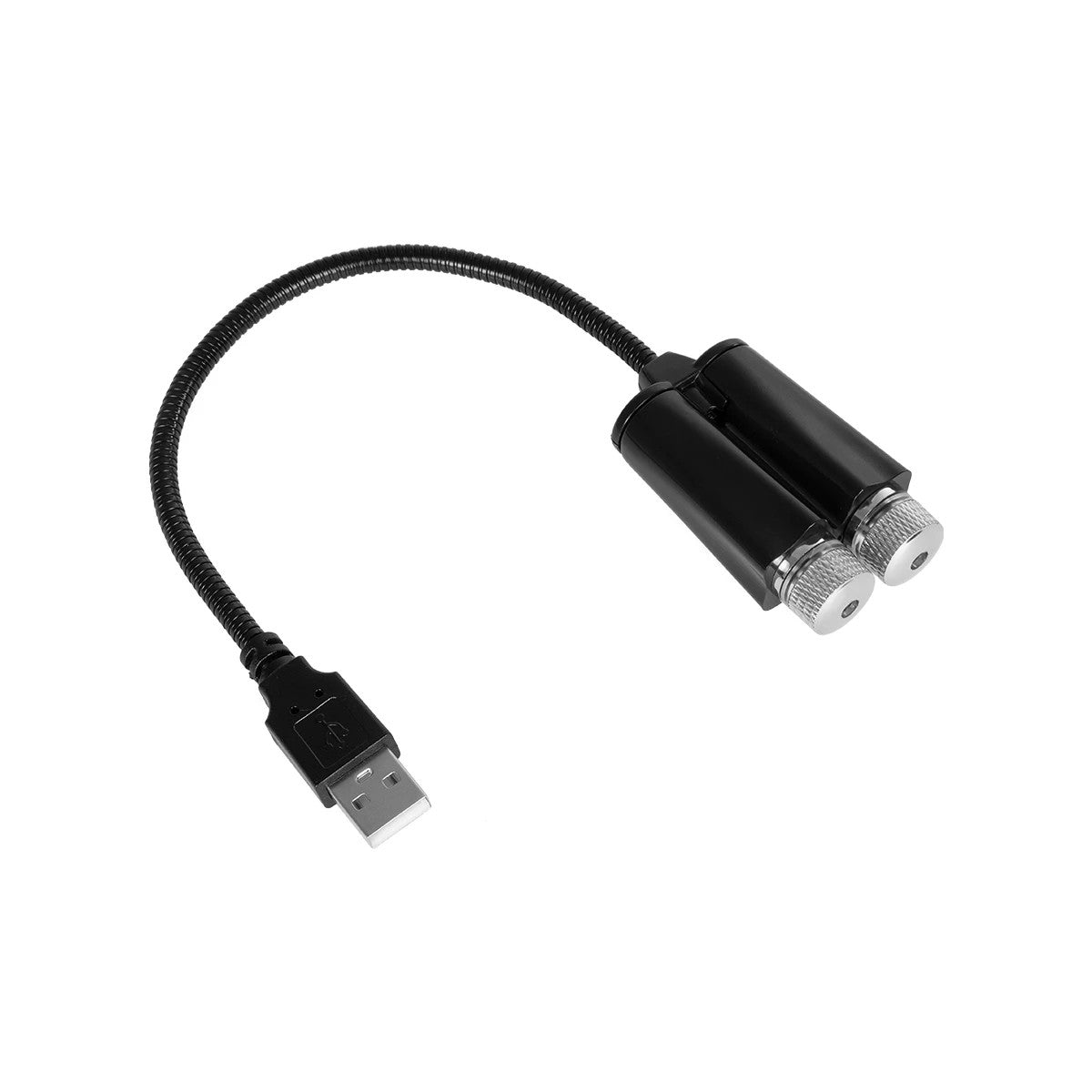 81845-DUAL Διακοσμητικό Φωτιστικό Ειδικών Φωτορυθμικών Εφέ PARTY Disco LASER DC 5V με Καλώδιο Τροφοδοσίας USB Κόκκινο IP20 Μ3.5 x Π3.5 x Υ21.5cm