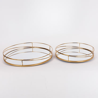 S/2 ΠΕΡΙΣΤΡΕΦΟΜΕΝΟΣ ΔΙΣΚΟΣ ΜΕΤΑΛΛΙΚΟΣ ΜΕ ΚΑΘΡΕΦΤΗ ΧΡΥΣΟΣ 31x31x6 39x39x6