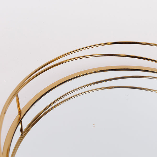 S/2 ΠΕΡΙΣΤΡΕΦΟΜΕΝΟΣ ΔΙΣΚΟΣ ΜΕΤΑΛΛΙΚΟΣ ΜΕ ΚΑΘΡΕΦΤΗ ΧΡΥΣΟΣ 31x31x6 39x39x6