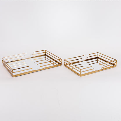 S/2 ΔΙΣΚΟΣ ΜΕΤΑΛΛΙΚΟΣ ΜΕ ΚΑΘΡΕΦΤΗ ΧΡΥΣΟΣ 35x25x5/31x21x5