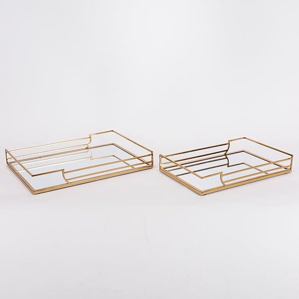 S/2 ΔΙΣΚΟΣ ΜΕΤΑΛΛΙΚΟΣ ΜΕ ΚΑΘΡΕΦΤΗ ΧΡΥΣΟΣ 35x25x5/31x21x5