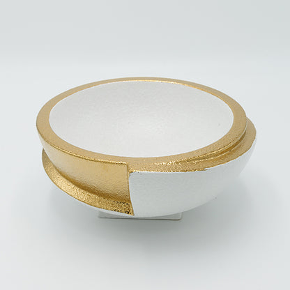 ΜΠΩΛ ΔΙΑΚΟΣΜΗΤΙΚΟ ΚΕΡΑΜΙΚΟ ΛΕΥΚΟ - ΧΡΥΣΟ 23.5x23x10.5