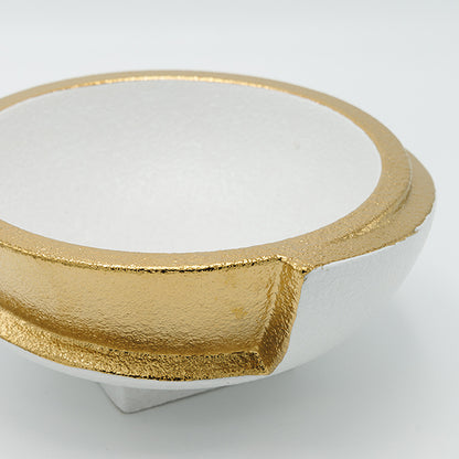 ΜΠΩΛ ΔΙΑΚΟΣΜΗΤΙΚΟ ΚΕΡΑΜΙΚΟ ΛΕΥΚΟ - ΧΡΥΣΟ 23.5x23x10.5