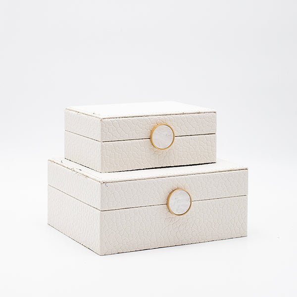 S/2 ΔΙΑΚΟΣΜΗΤΙΚΑ ΚΟΥΤΙΑ ΞΥΛΙΝΑ ΛΕΥΚΟ 20x16x8/16x11x6