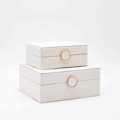 S/2 ΔΙΑΚΟΣΜΗΤΙΚΑ ΚΟΥΤΙΑ ΞΥΛΙΝΑ ΛΕΥΚΟ 20x16x8/16x11x6