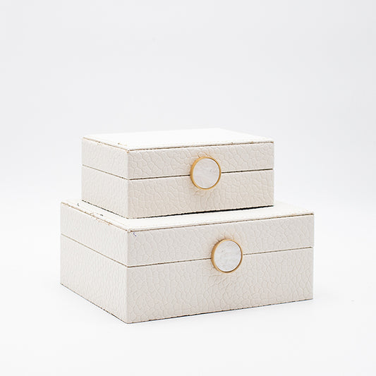 S/2 ΔΙΑΚΟΣΜΗΤΙΚΑ ΚΟΥΤΙΑ ΞΥΛΙΝΑ ΛΕΥΚΟ 20x16x8/16x11x6