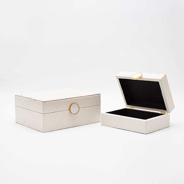 S/2 ΔΙΑΚΟΣΜΗΤΙΚΑ ΚΟΥΤΙΑ ΞΥΛΙΝΑ ΛΕΥΚΟ 20x16x8/16x11x6