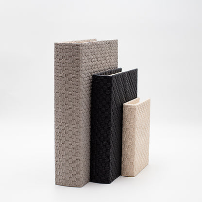 S/3 ΔΙΑΚΟΣΜΗΤΙΚΑ ΚΟΥΤΙΑ ΒΙΒΛΙΑ ΞΥΛΙΝΑ ΓΚΡΙ-ΜΠΕΖ-ΑΝΟΙΧΤΟ ΓΚΡΙ 30x21x6/23x17x4.5/16x11x3