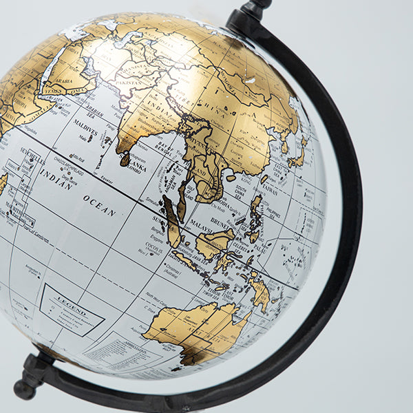 ΥΔΡΟΓΕΙΟΣ ΜΕΤΑΛΛΙΚΗ ΛΕΥΚΗ - ΧΡΥΣΗ - ΚΑΦΕ 20x41εκ