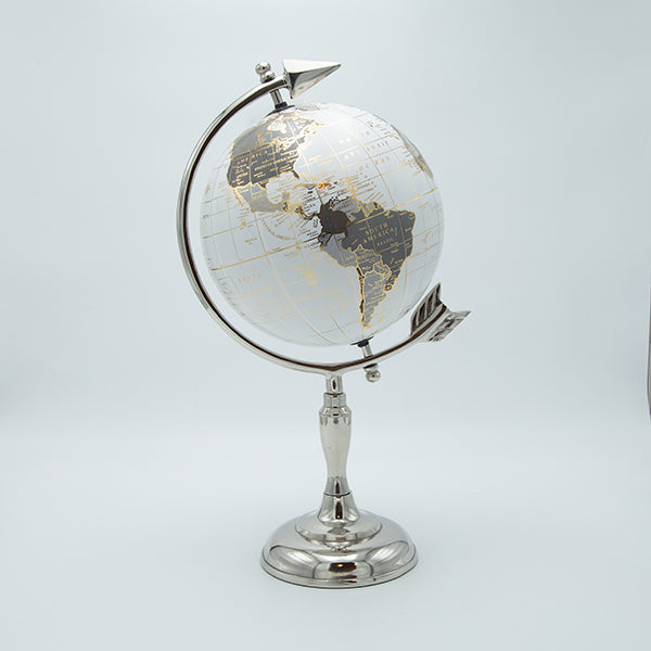 ΥΔΡΟΓΕΙΟΣ ΜΕΤΑΛΛΙΚΗ ΛΕΥΚΗ - ΑΣΗΜΙ 20x43εκ