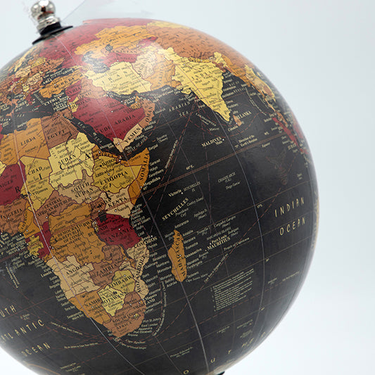 ΥΔΡΟΓΕΙΟΣ ΜΕΤΑΛΛΙΚΗ ΜΑΥΡΟ-ΚΟΚΚΙΝΟ-ΚΑΦΕ 20εκ