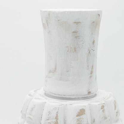 ΒΑΖΟ ΞΥΛΙΝΟ ΛΕΥΚΟ-ΚΑΦΕ 22x22x41