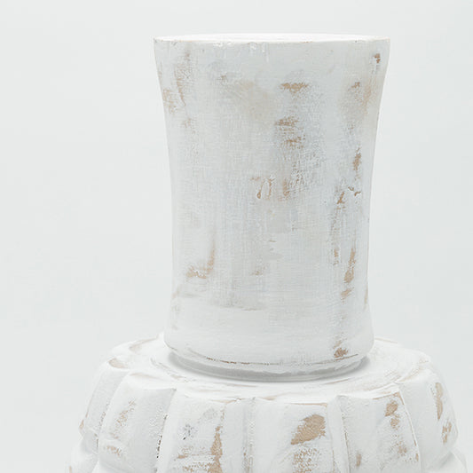 ΒΑΖΟ ΞΥΛΙΝΟ ΛΕΥΚΟ-ΚΑΦΕ 22x22x41